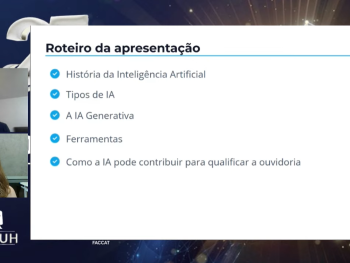 Professor Leonardo e Iasmim apresentando a palestra Professor Leonardo e Iasmim apresentando a palestra