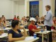 Professor Delmar na sala de aula com os vestibulandos