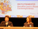 Professor Magnus Ody com a palestrante Cristiane Antônia Hauschild