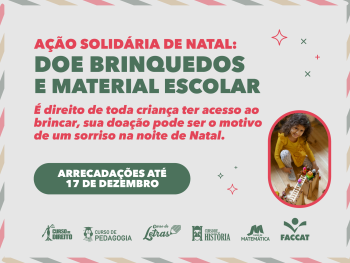 Doações até o dia 17 de dezembro Imagem ilustrativa